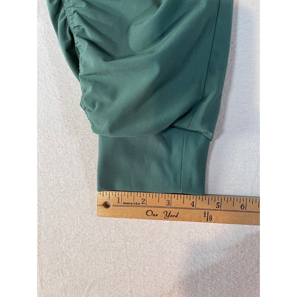 Athleta Attitude Lined Pants Green Ruched Jogger Trousers Size S - Picture 7 of 15